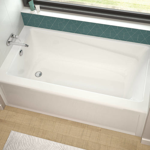 Exhibit 6636 IFS Acrylic Alcove Left-Hand Drain Bathtub in White