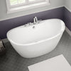 Delsia 6032 AcrylX Freestanding Center Drain Bathtub in White with White Skirt