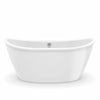 Delsia 6032 AcrylX Freestanding Center Drain Bathtub in White with White Skirt