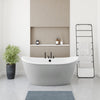 Delsia 6032 AcrylX Freestanding Center Drain Bathtub in White with White Skirt