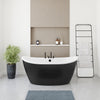 Delsia 6032 AcrylX Freestanding Center Drain Bathtub in White with White Skirt