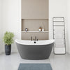 Delsia 6032 AcrylX Freestanding Center Drain Bathtub in White with White Skirt