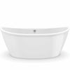 Delsia 6636 AcrylX Freestanding Center Drain Bathtub in White with White Skirt