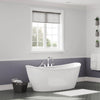 Delsia 6636 AcrylX Freestanding Center Drain Bathtub in White with White Skirt