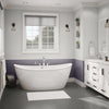 Delsia 6636 AcrylX Freestanding Center Drain Bathtub in White with White Skirt