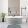 Delsia 6636 AcrylX Freestanding Center Drain Bathtub in White with White Skirt