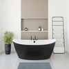 Delsia 6636 AcrylX Freestanding Center Drain Bathtub in White with White Skirt