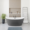 Delsia 6636 AcrylX Freestanding Center Drain Bathtub in White with White Skirt