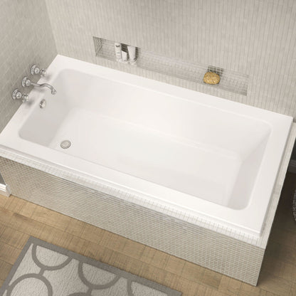 Pose 6636 IF Acrylic Corner Left Left-Hand Drain Bathtub in White