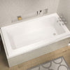 Pose 7242 IF Acrylic Corner Right Left-Hand Drain Bathtub in White