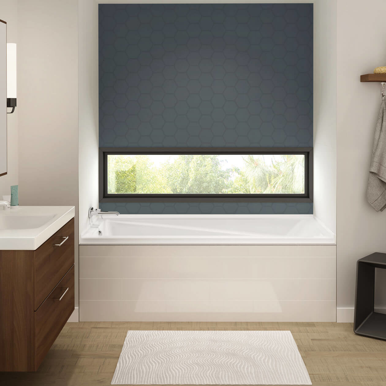 Exhibit 6632 IF DTF Acrylic Alcove Left-Hand Drain Bathtub in White