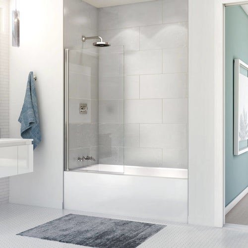 Rubix Access 6030 Acrylic Alcove Left-Hand Drain Bathtub in White