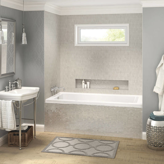 Skybox 7236 IF Acrylic Alcove Left-Hand Drain Bathtub in White