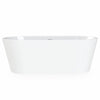 Lorca 6731 Acrylic Freestanding Center Drain Bathtub in White with White Skirt