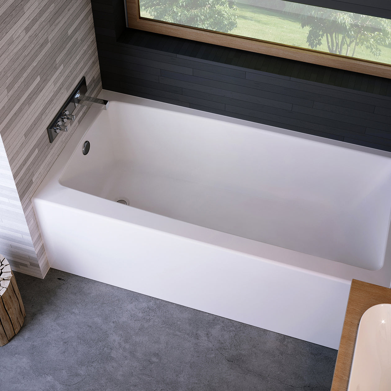 Mackenzie 6032 AcrylX Alcove Left-Hand Drain Bathtub in White