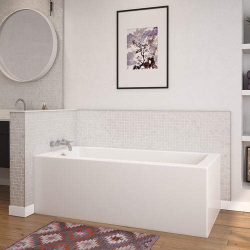 Nomad Corner 6032 AcrylX Corner Left-Hand Drain Bathtub in White