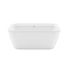Kai 58 x 32 AcrylX Freestanding Center Drain Bathtub in White with White Skirt