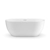 Tosca Matte 5932 Acrylic Freestanding Center Drain Bathtub in Matte White with Matte White Skirt