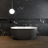 Tosca Matte 5932 Acrylic Freestanding Center Drain Bathtub in Matte White with Matte White Skirt