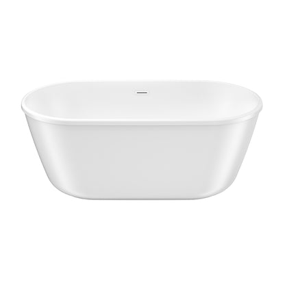 Griffin 5829 AcrylX Freestanding Center Drain Bathtub in White with White Skirt