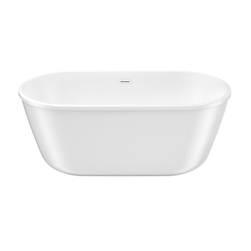 Griffin 5829 AcrylX Freestanding Center Drain Bathtub in White with White Skirt