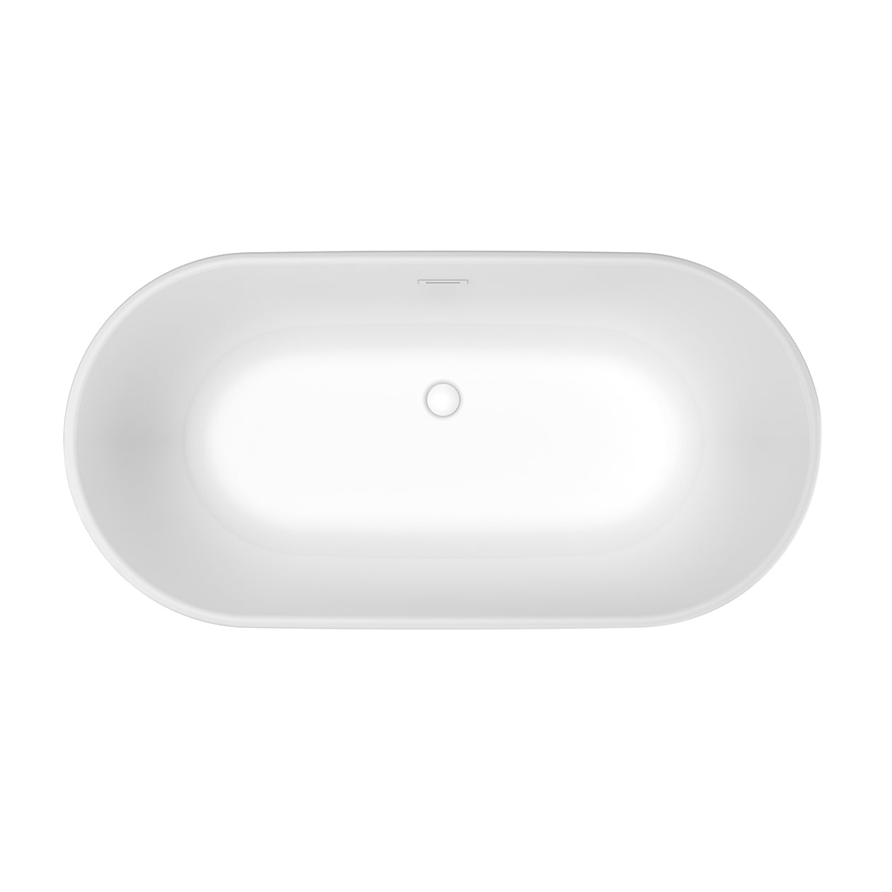 Griffin 5829 AcrylX Freestanding Center Drain Bathtub in White with White Skirt