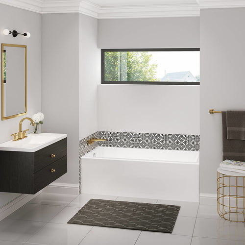 Bosca 6032 Acrylic Alcove Left-Hand Drain Bathtub in White