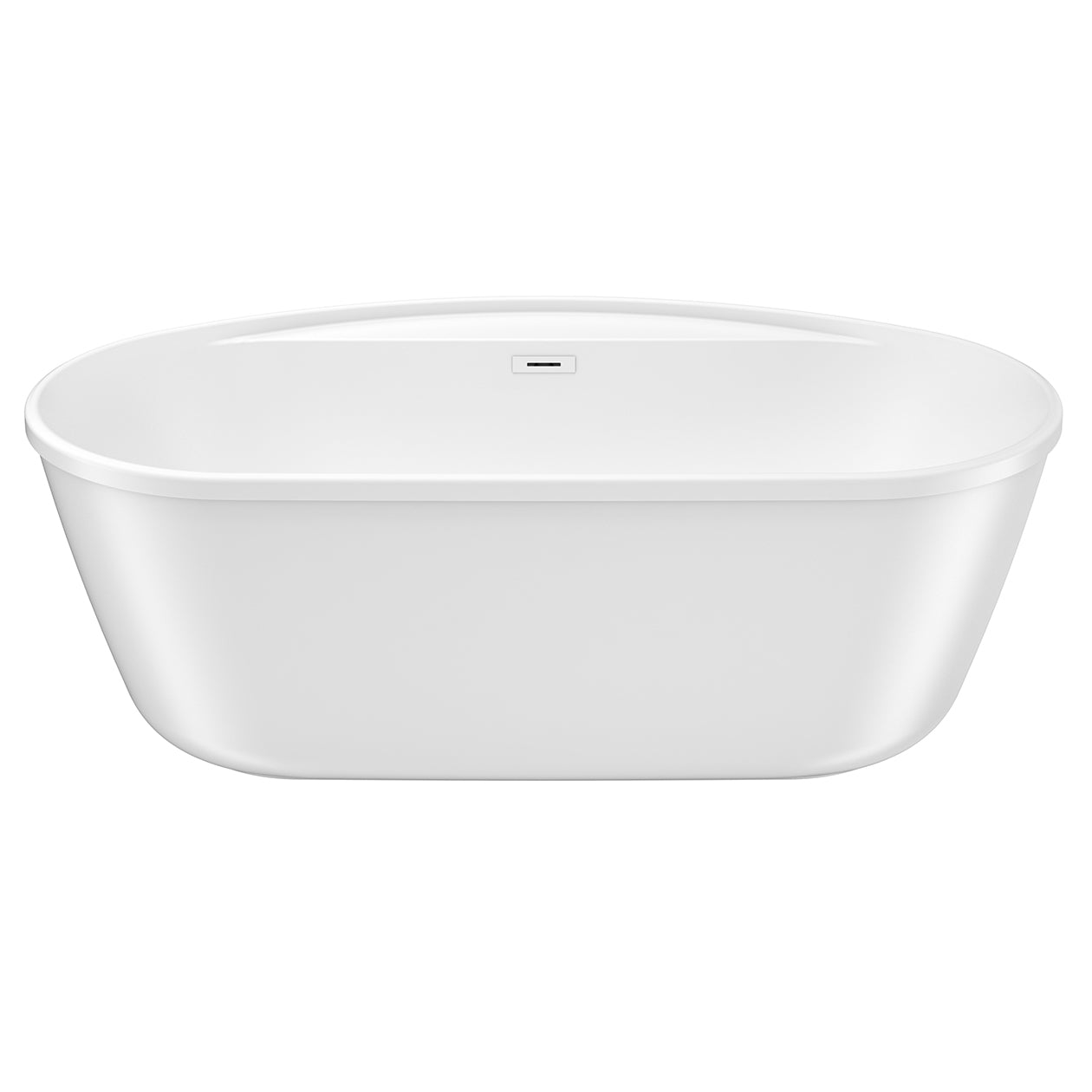 Eldora 6434 AcrylX Freestanding Center Drain Bathtub in White with White Skirt