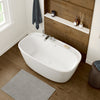 Fontana 58 x 32 AcrylX Freestanding Center Drain Bathtub in White with White Skirt