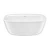 Fontana 58 x 32 AcrylX Freestanding Center Drain Bathtub in White with White Skirt