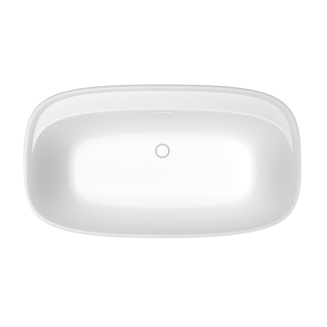 Fontana 58 x 32 AcrylX Freestanding Center Drain Bathtub in White with White Skirt