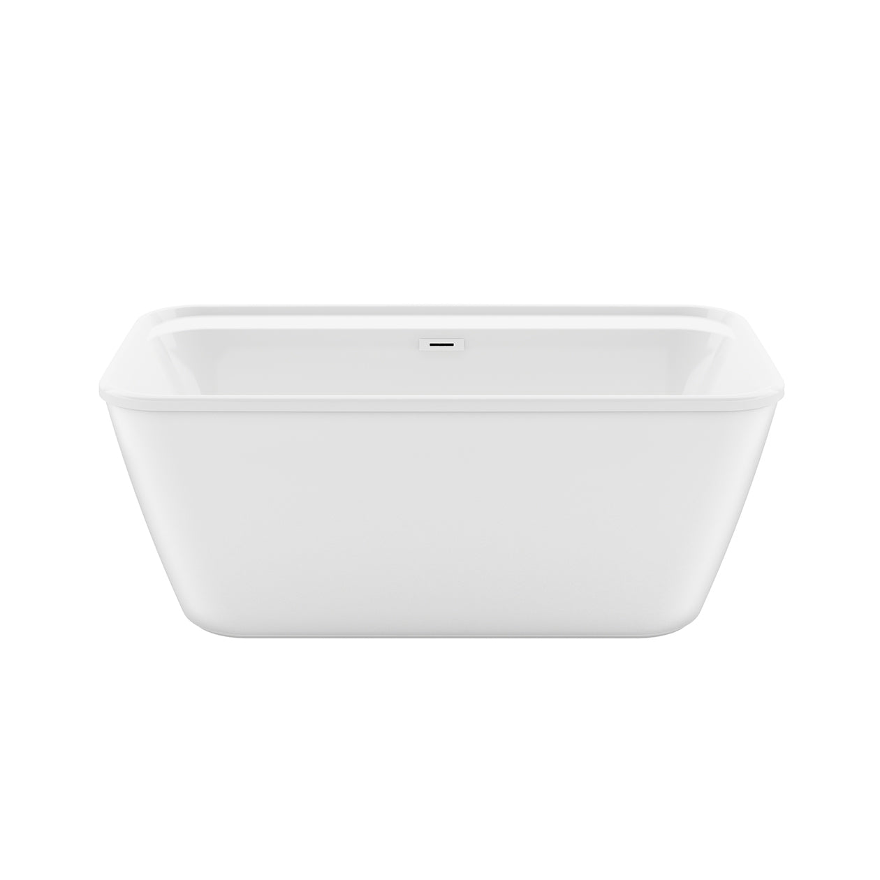 Pocono 58 x 32 AcrylX Freestanding Center Drain Bathtub in White with White Skirt