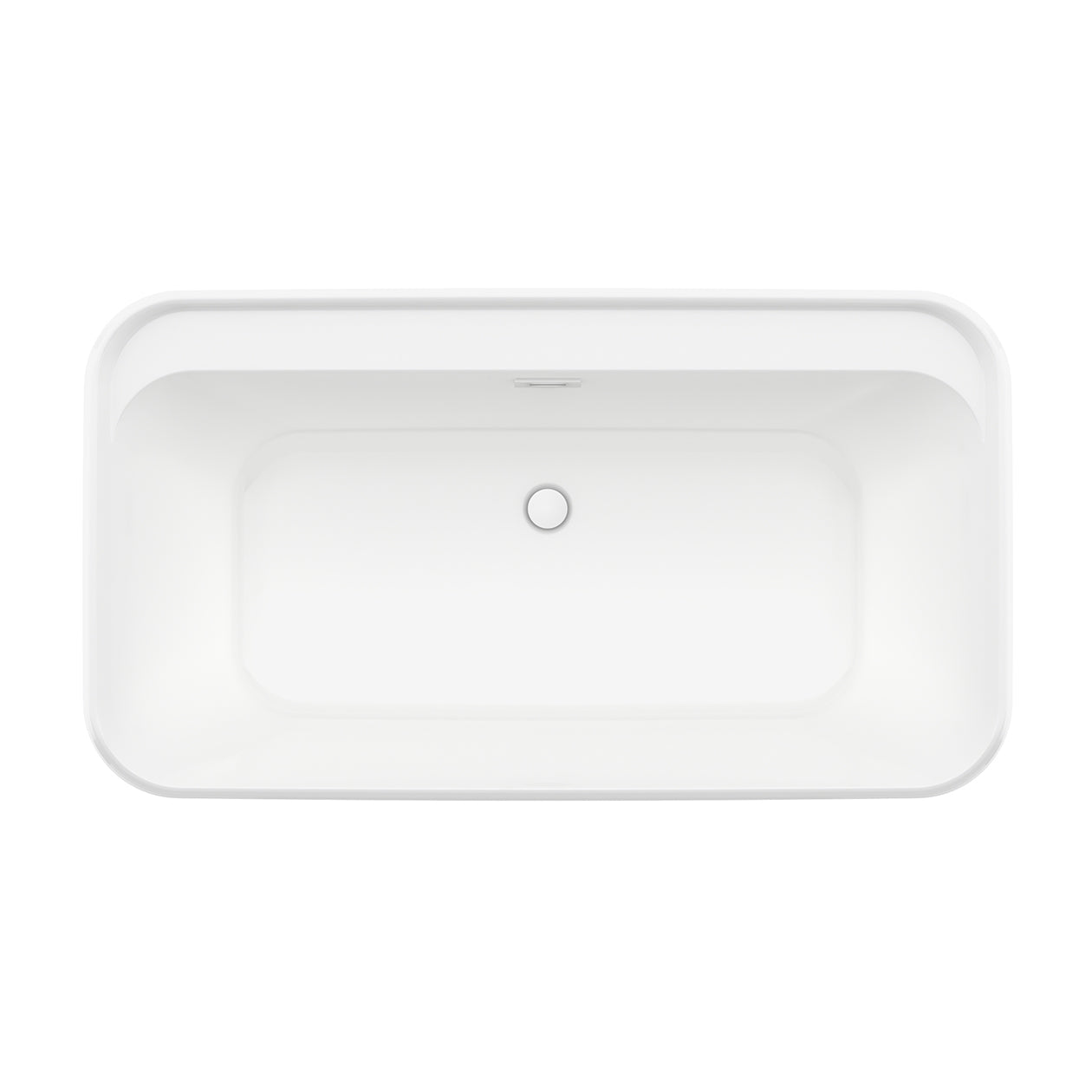 Pocono 58 x 32 AcrylX Freestanding Center Drain Bathtub in White with White Skirt