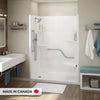 ALLIA SH-6034 Acrylic Alcove Right-Hand Drain One-Piece Shower in White