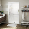 ALLIA SHR-4834 Acrylic Alcove Center Drain Three-Piece Shower in White