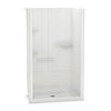 ALLIA SH-4834 Acrylic Alcove Center Drain One-Piece Shower in White