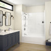 Allia Access TS-6032 Acrylic Alcove Left-Hand Drain Two-Piece Tub Shower in White
