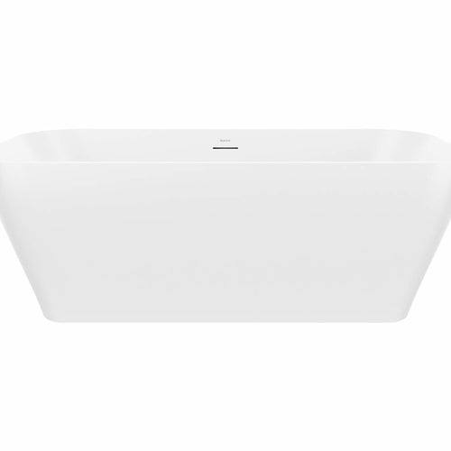 Renata 67 x 32 Acrylic Freestanding Center Drain Bathtub in Matte White with Matte White Skirt