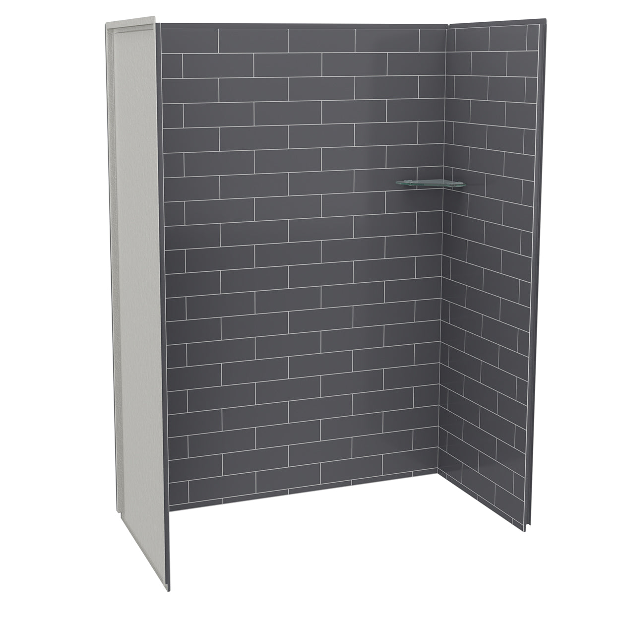 Utile 6032 Composite Direct-to-Stud Three-Piece Alcove Shower Wall Kit in Origin Arctik