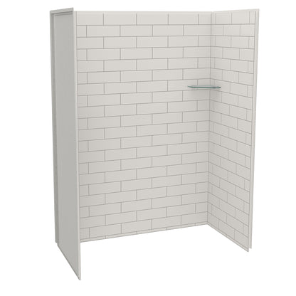 Utile 6032 Composite Direct-to-Stud Three-Piece Alcove Shower Wall Kit in Origin Arctik