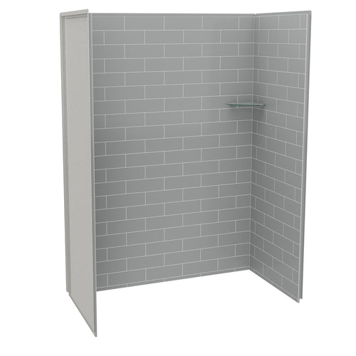 Utile 6032 Composite Direct-to-Stud Three-Piece Alcove Shower Wall Kit in Origin Arctik