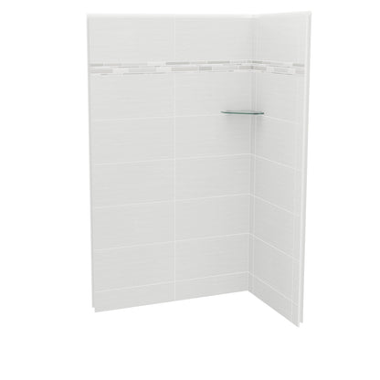 Utile 4832 Composite Direct-to-Stud Two-Piece Corner Shower Wall Kit in Metro Origin Arctik