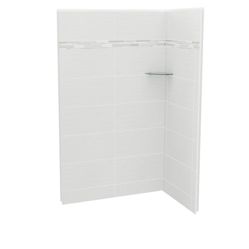 Utile 4832 Composite Direct-to-Stud Two-Piece Corner Shower Wall Kit in Metro Origin Arctik