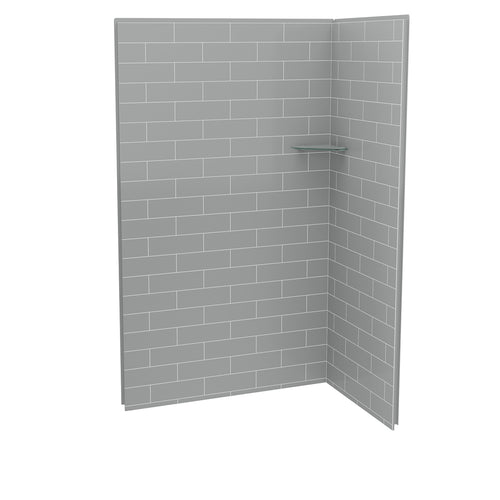 Utile 4832 Composite Direct-to-Stud Two-Piece Corner Shower Wall Kit in Metro Origin Arctik