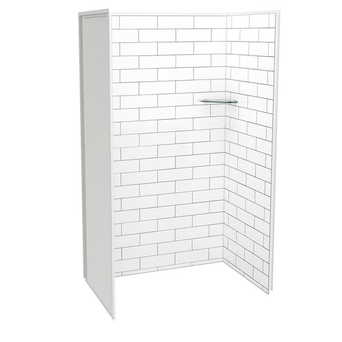 Utile 4836 Composite Direct-to-Stud Three-Piece Alcove Shower Wall Kit in Metro Tux