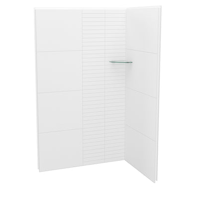 Utile 4832 Composite Direct-to-Stud Two-Piece Corner Shower Wall Kit in Metro Tux
