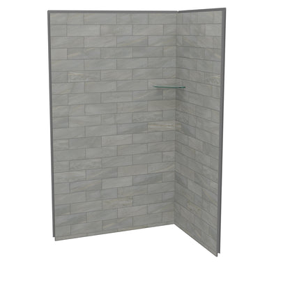 Utile 4832 Composite Direct-to-Stud Two-Piece Corner Shower Wall Kit in Metro Tux