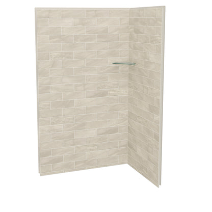 Utile 4832 Composite Direct-to-Stud Two-Piece Corner Shower Wall Kit in Metro Tux