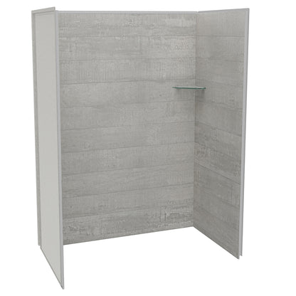 Utile 6036 Composite Direct-to-Stud Three-Piece Alcove Shower Wall Kit in Metro Tux