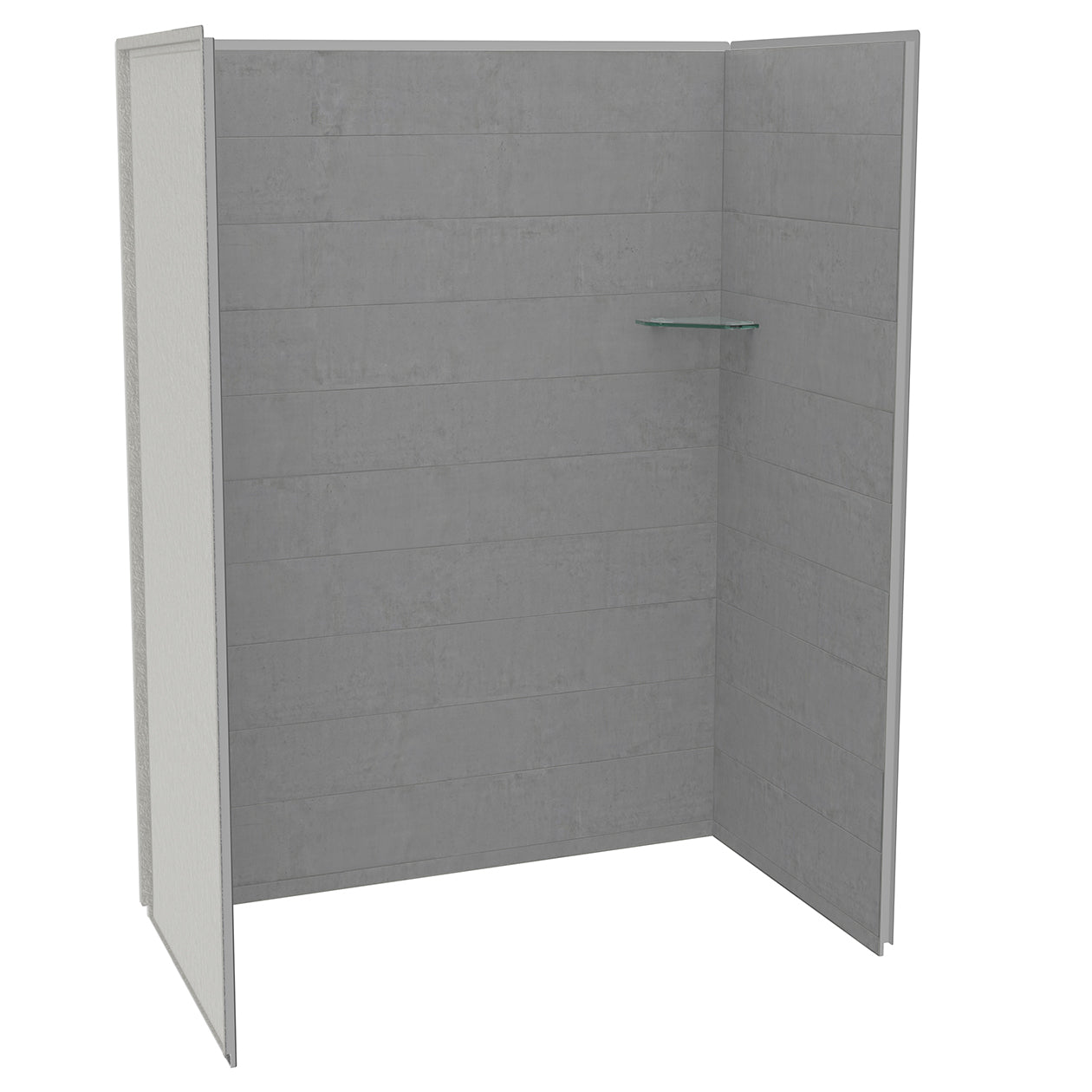 Utile 6036 Composite Direct-to-Stud Three-Piece Alcove Shower Wall Kit in Metro Tux